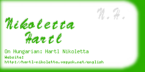 nikoletta hartl business card